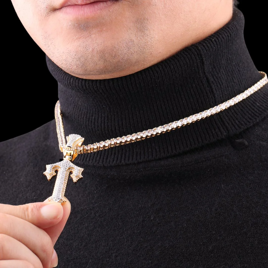 Trap Rapper Star Iced Out Initial Custom Name Necklace Pendant - Image 2