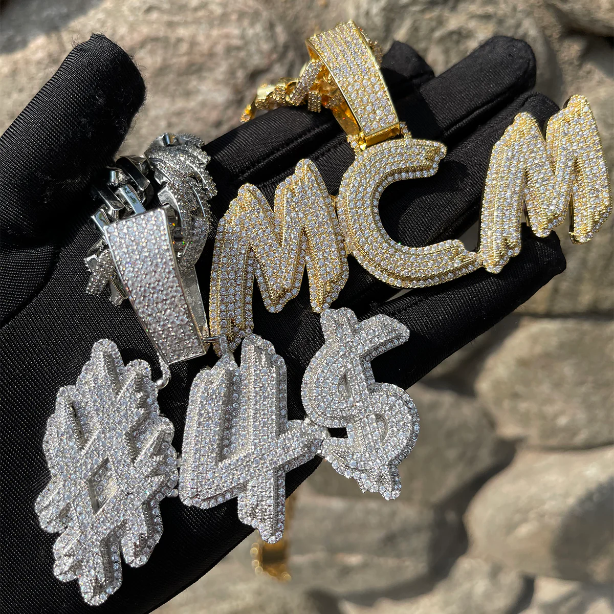 Trend Luxury Design Iced Out Personalized Custom Name Necklace Pendant - Image 4