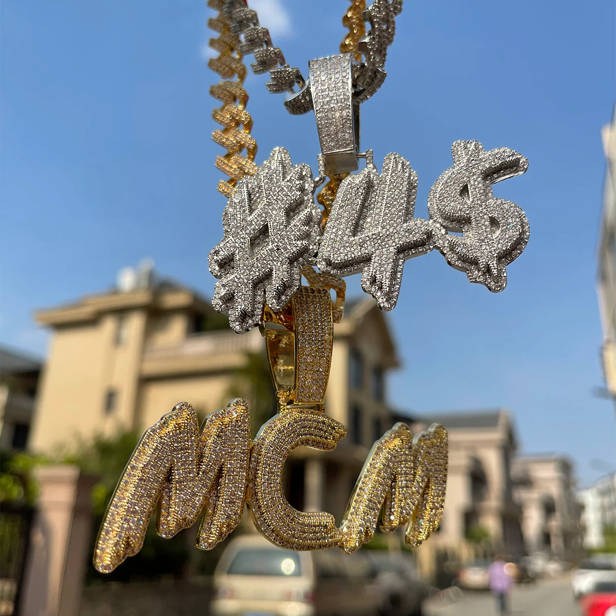 Trend Luxury Design Iced Out Personalized Custom Name Necklace Pendant - Image 5
