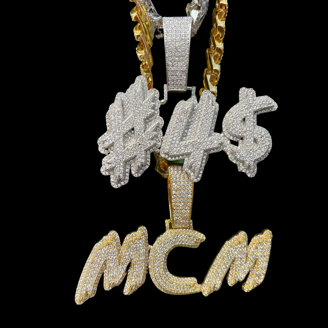 Trend Luxury Design Iced Out Personalized Custom Name Necklace Pendant - Image 8