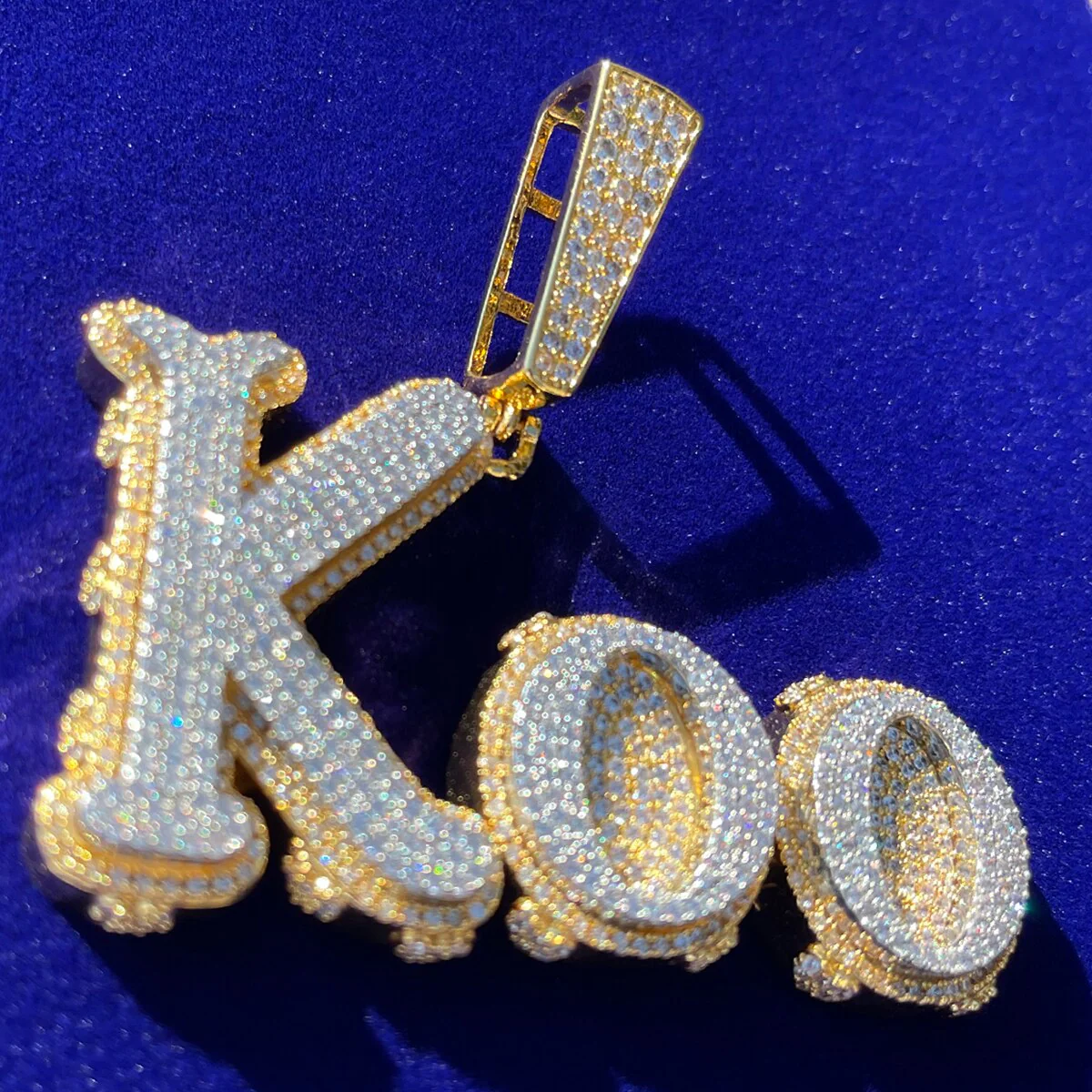 Two Tone Melting Edition Iced Out Personalized Custom Name Necklace Pendant - Image 4