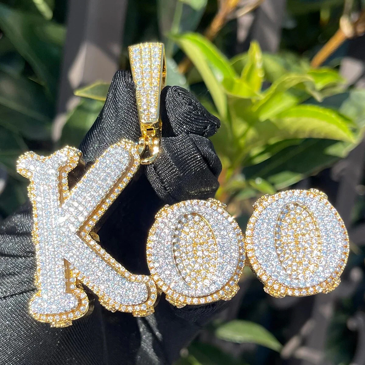 Two Tone Melting Edition Iced Out Personalized Custom Name Necklace Pendant - Image 7