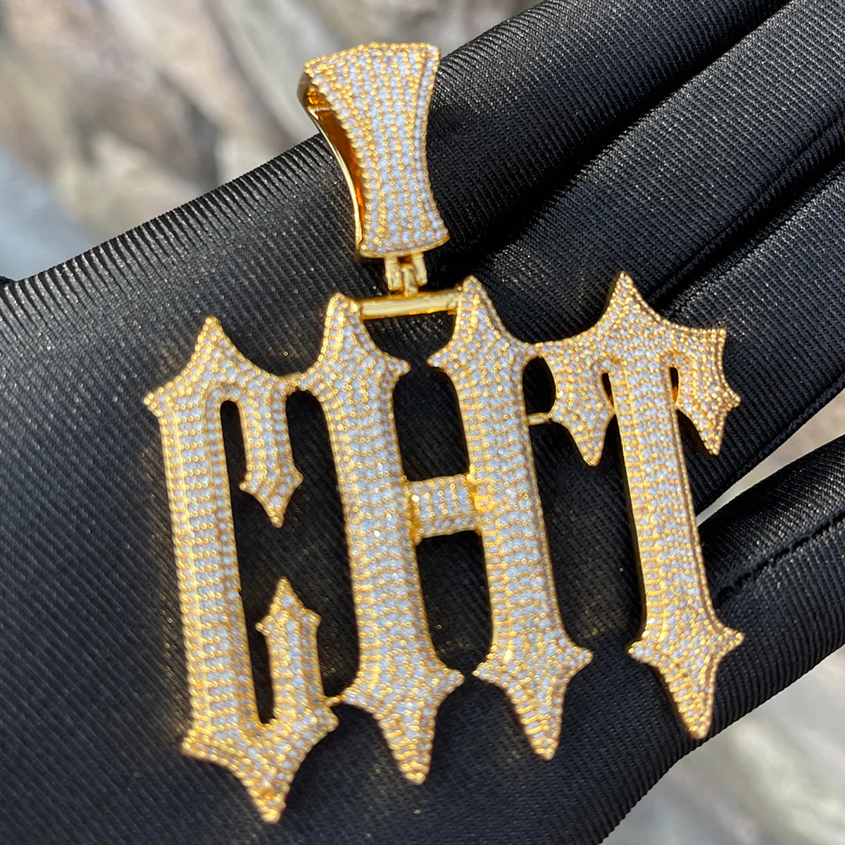 Vampire Rapper Star Rock Iced Out Personalized Custom Name Necklace Pendant - Image 4