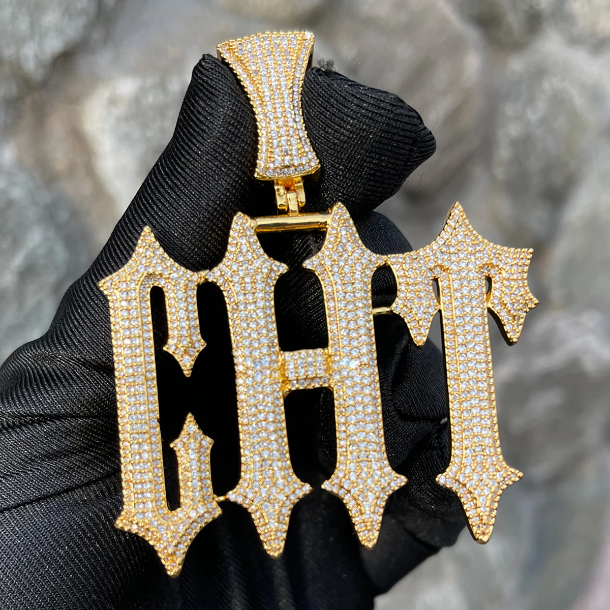 Vampire Rapper Star Rock Iced Out Personalized Custom Name Necklace Pendant - Image 6