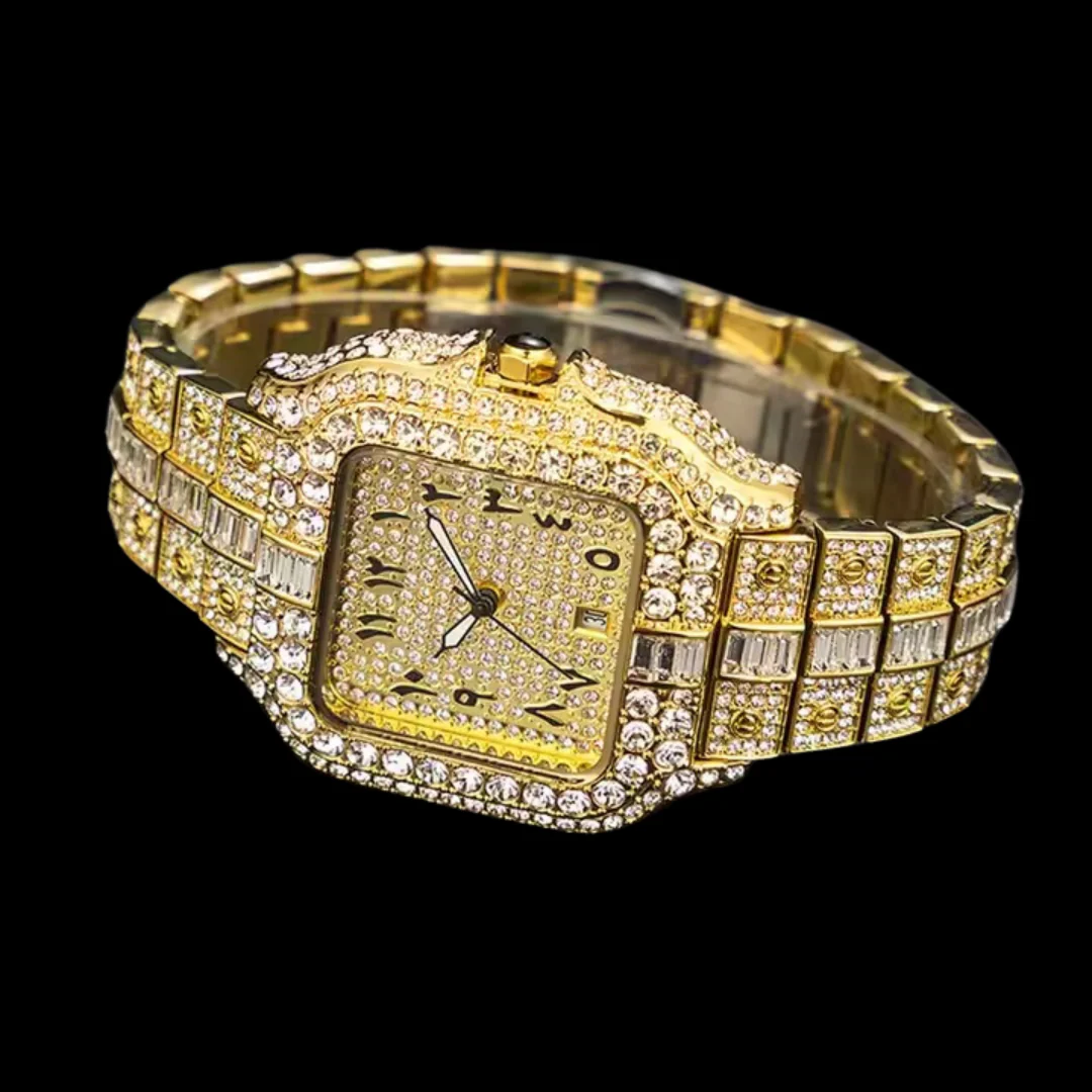 VVS Arabic Numerals Square Dial Iced Out Diamond Watch - Image 3