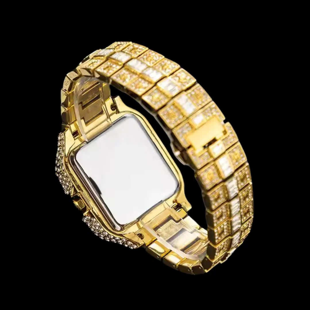 VVS Arabic Numerals Square Dial Iced Out Diamond Watch - Image 5