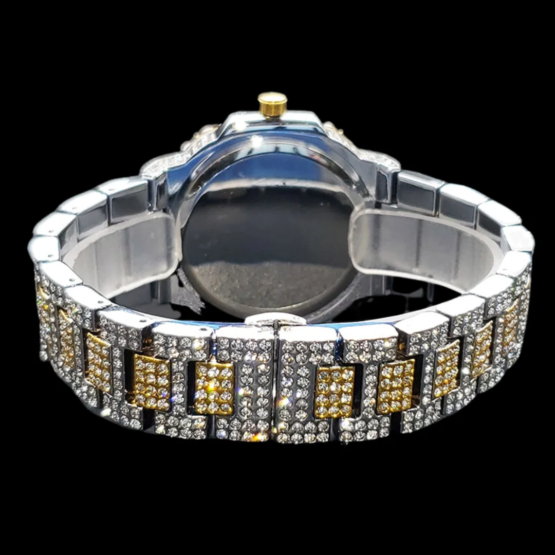 VVS Full Ice Date Special Minute Hand Iced Out Diamond Watch - Image 14